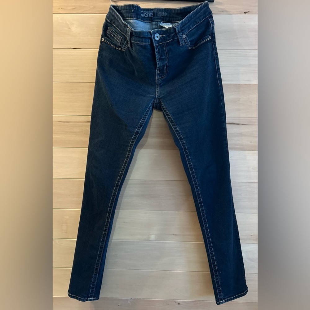 Size 30short Warehouse Navy Skinny Women Jeans stretchy pockets mid rise